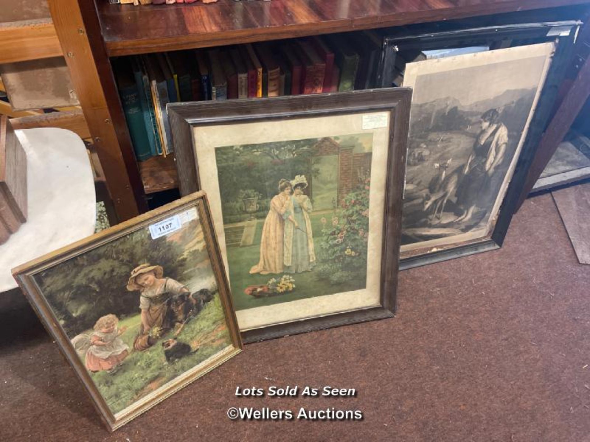 *THREE OLD PRINTS, TWO FRAMED AND GLAZED / LOCATED AT VICTORIA ANTIQUES, WADEBRIDGE, PL27 7DD