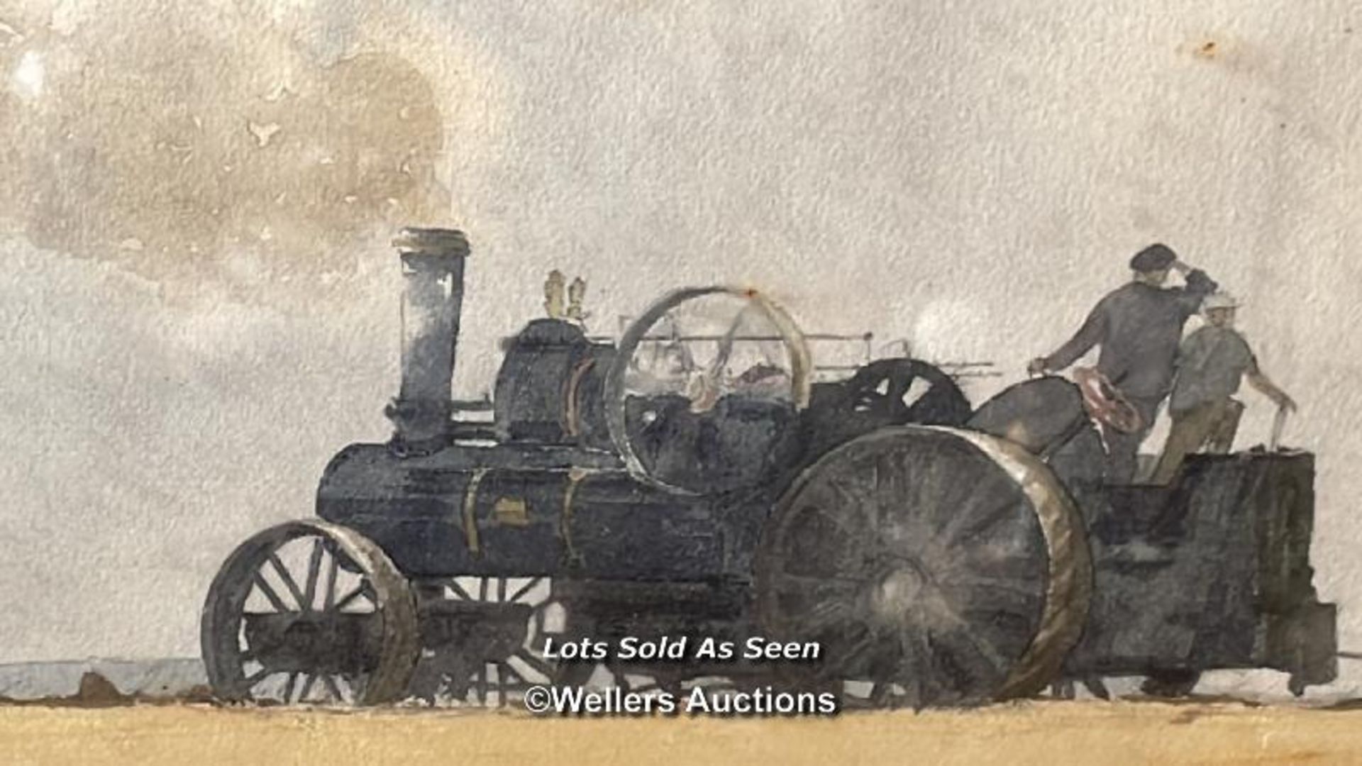 *DAVID GREEN, PAIR OF AGRICULTURAL WATERCOLOURS, ONE WITH TRACTION ENGINE, SIGNED, DATED 1971, 33 - Image 6 of 7