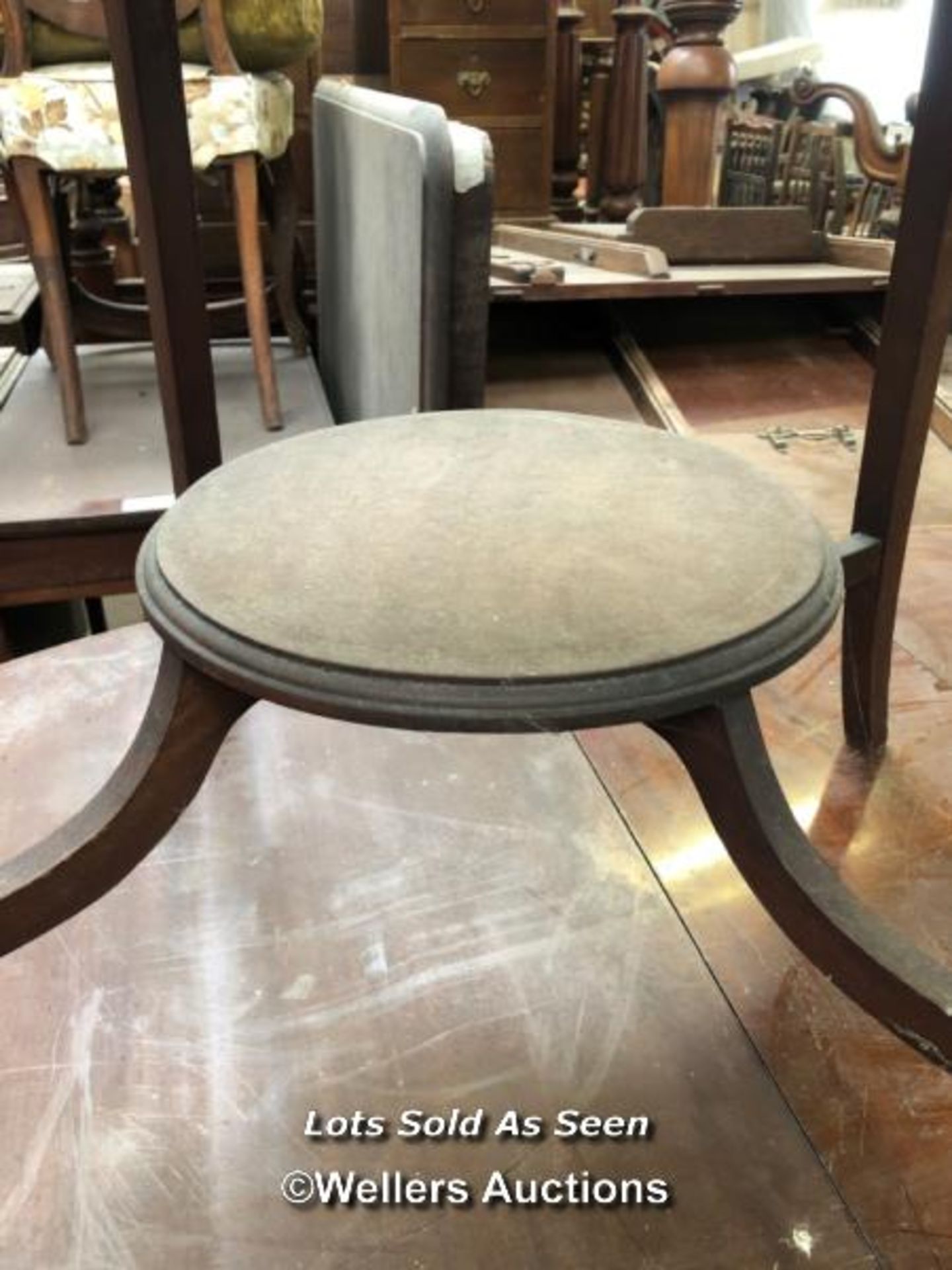 CIRCULAR INLAID SIDE TABLE, 27 DIAMETER X 29 INCHES HIGH / LOCATED AT VICTORIA ANTIQUES, WADEBRIDGE, - Image 3 of 3