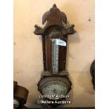 *VICTORIAN OAK ANEROID BAROMETER / LOCATED AT VICTORIA ANTIQUES, WADEBRIDGE, PL27 7DD