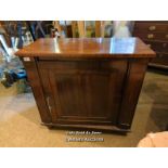 *SMALL VICTORIAN MAHOGANY CUPBOARD, 75 X 80CM / LOCATED AT VICTORIA ANTIQUES, WADEBRIDGE, PL27 7DD