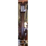 *MAHOGANY STICK BAROMETER BY SEWILLS, LIVERPOOL / LOCATED AT VICTORIA ANTIQUES, WADEBRIDGE, PL27