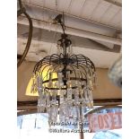 *CRYSTAL DROP CHANDELIER / LOCATED AT VICTORIA ANTIQUES, WADEBRIDGE, PL27 7DD