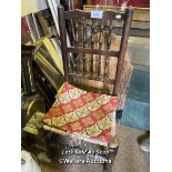 *SPINDLE BACK CHAIR / LOCATED AT VICTORIA ANTIQUES, WADEBRIDGE, PL27 7DD