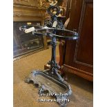 *VICTORIAN CAST IRON STICK STAND, 72CM HIGH / LOCATED AT VICTORIA ANTIQUES, WADEBRIDGE, PL27 7DD