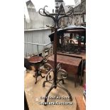 LARGE COAT STAND, IN NEED OF RESTORATION, APPROX 82 INCHES HIGH / LOCATED AT VICTORIA ANTIQUES,