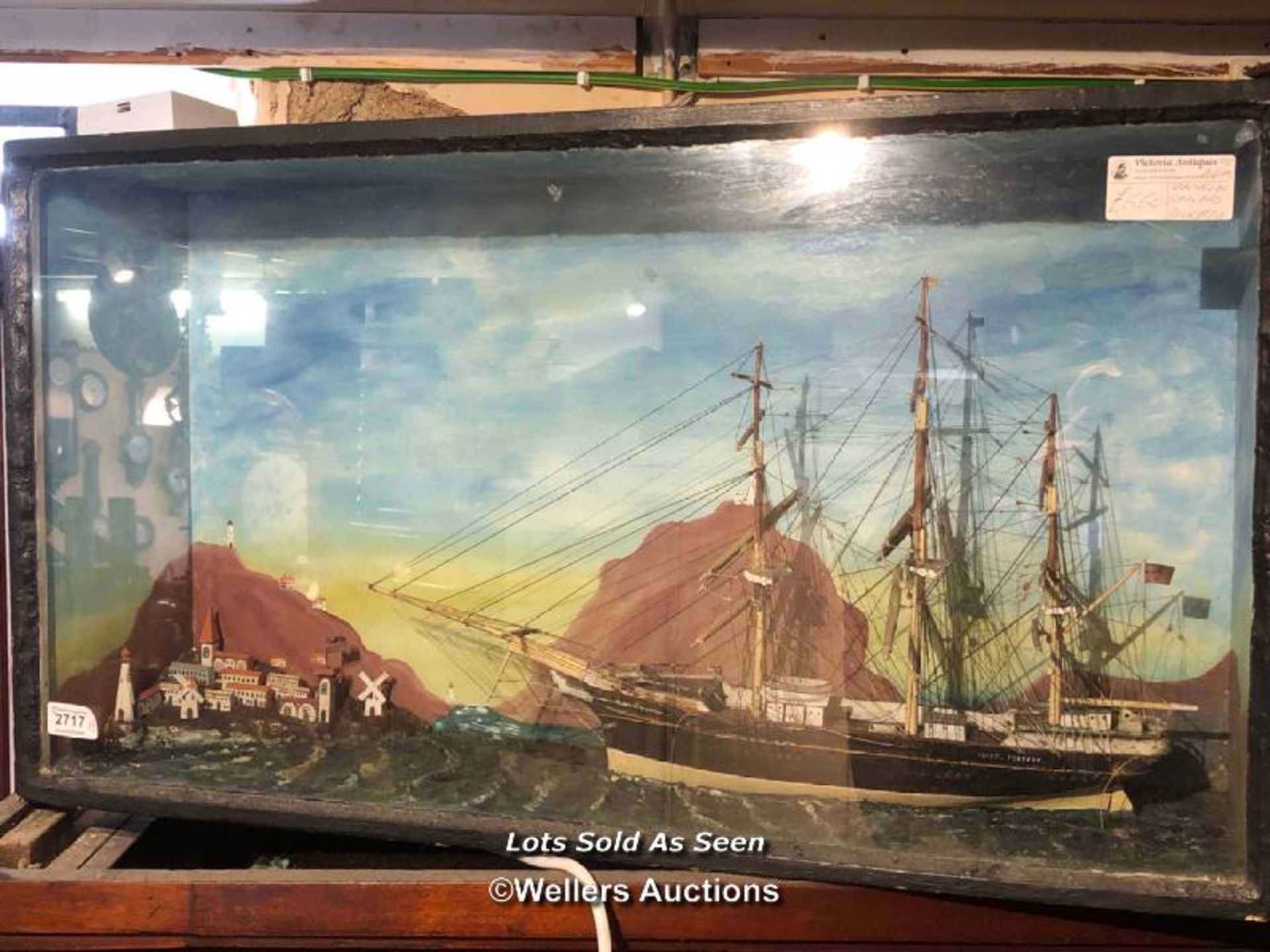 *CASED MODEL OF A TALL SHIP "MARY FOREVER" , 43 X 77 X 20CM / LOCATED AT VICTORIA ANTIQUES,