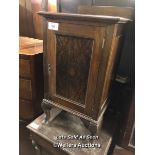 SMALL SIDE CABINET, 17 X 17 X 33.5 INCHES / LOCATED AT VICTORIA ANTIQUES, WADEBRIDGE, PL27 7DD