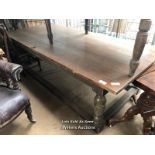 LARGE REFECTORY TABLE, 102 X 47 X 29.5 INCHES / LOCATED AT VICTORIA ANTIQUES, WADEBRIDGE, PL27 7DD