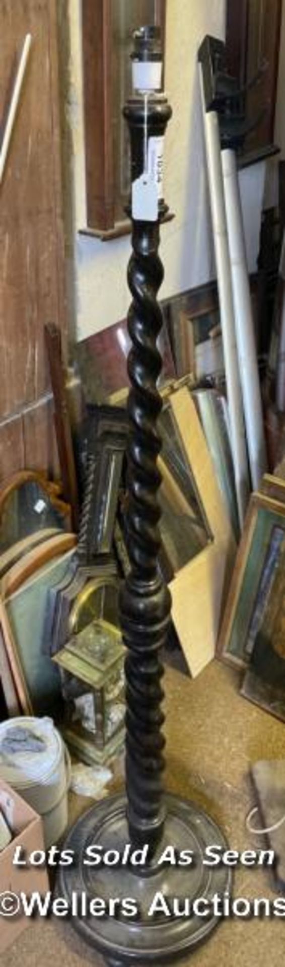 *ONE BARLEY TWIST STANDARD LAMP / LOCATED AT VICTORIA ANTIQUES, WADEBRIDGE, PL27 7DD