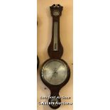 *INLAID MAHOGANY BAROMETER BY JONES / LOCATED AT VICTORIA ANTIQUES, WADEBRIDGE, PL27 7DD