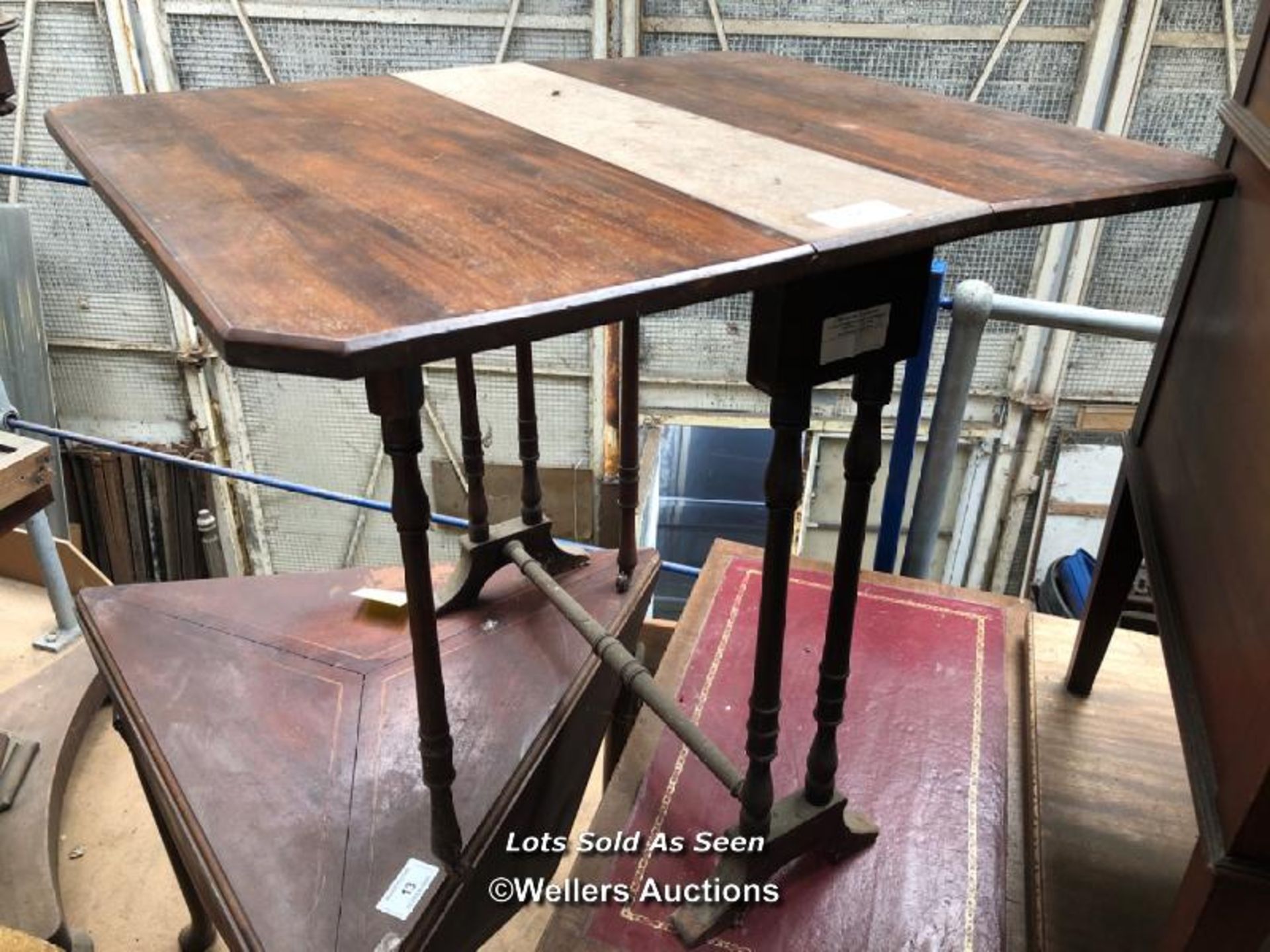 DROP LEAF TABLE, 33 X 27 X 26.5 INCHES / LOCATED AT VICTORIA ANTIQUES, WADEBRIDGE, PL27 7DD