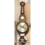 *ROSEWOOD BANJO BAROMETER BY SAWYER & CO, NORWICH / LOCATED AT VICTORIA ANTIQUES, WADEBRIDGE, PL27