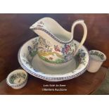 *COPELAND SPODE WASH BASIN FOUR PIECE SET INCLUDING JUG AND BOWL / LOCATED AT VICTORIA ANTIQUES,
