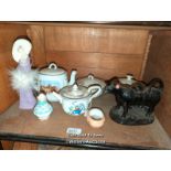 *QUANTITY OF ASSORTED CERAMICS, DOES NOT INCLUDE THE SMALLER (FRONT) TEA POT / LOCATED AT VICTORIA
