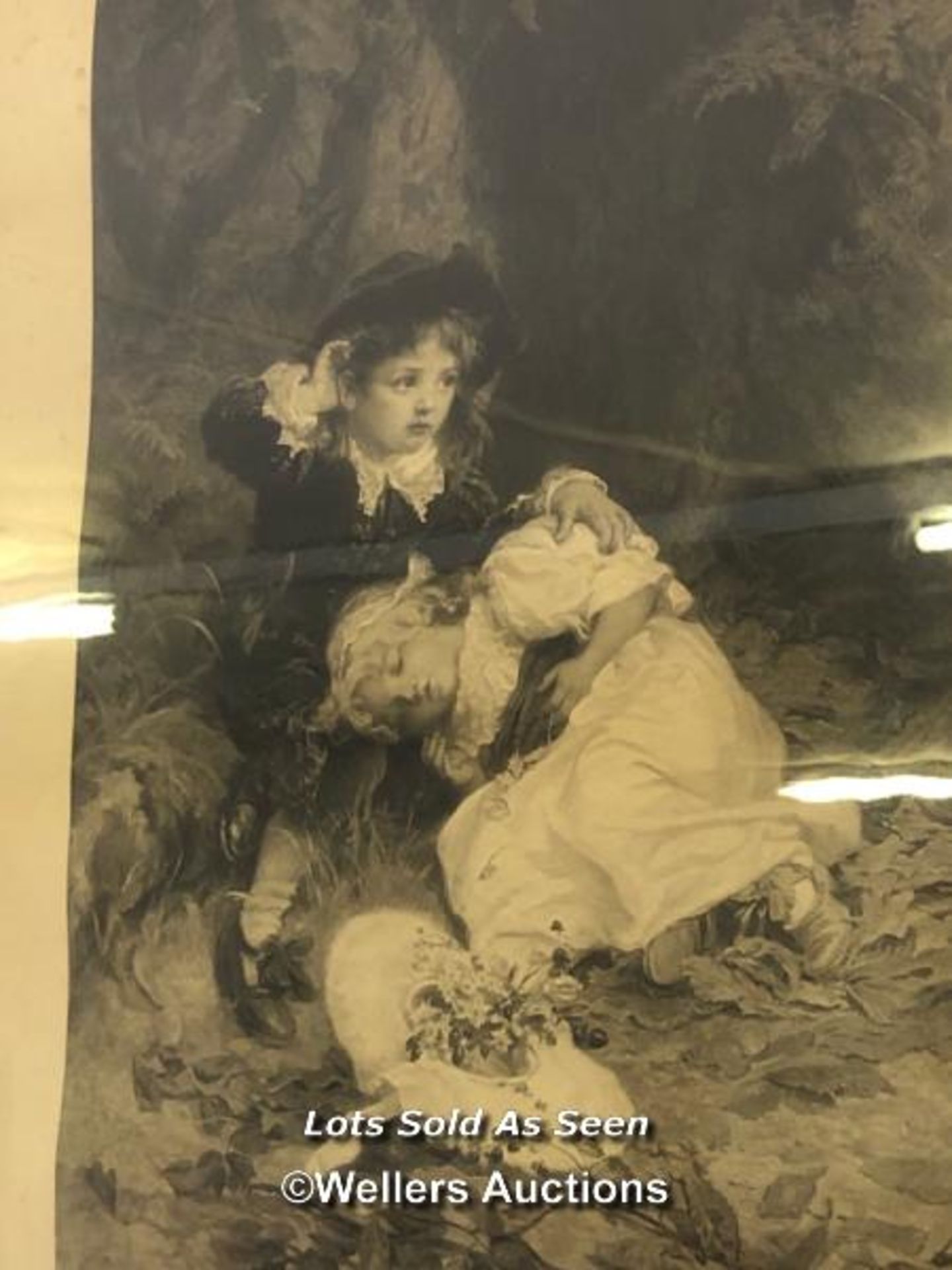 *FRAMED AND GLAZED PRINT OF 'BABES IN THE WOOD', 59.5 X 71CM / LOCATED AT VICTORIA ANTIQUES, - Image 2 of 3
