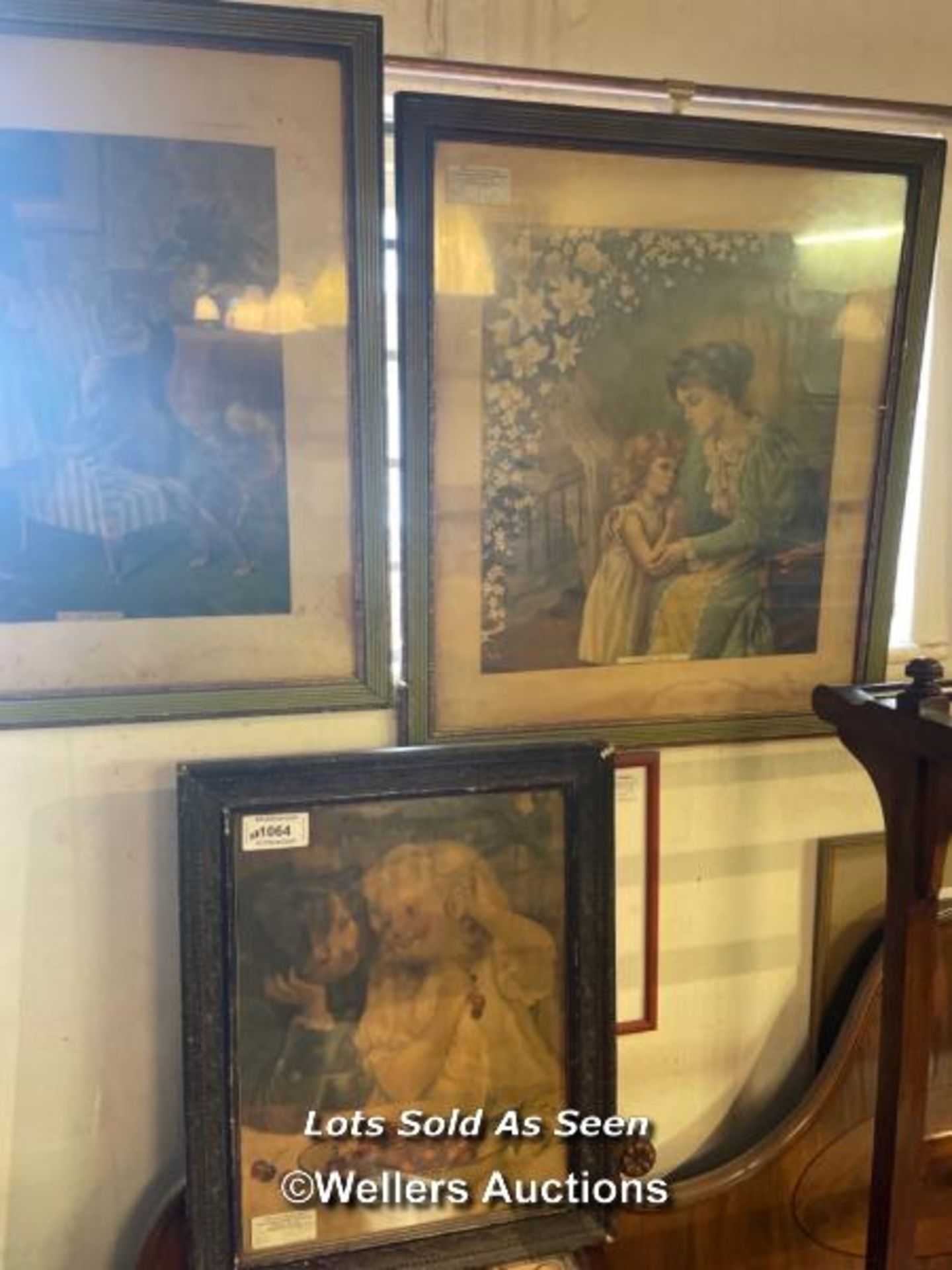 *THREE FRAMED AND GLAZED PRINTS MAINLY OF CHILDREN / LOCATED AT VICTORIA ANTIQUES, WADEBRIDGE,