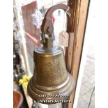 *SMALL BRASS SHIP'S BELL / LOCATED AT VICTORIA ANTIQUES, WADEBRIDGE, PL27 7DD