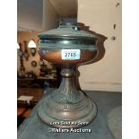 *OLD BRASS OIL LAMP BASE / LOCATED AT VICTORIA ANTIQUES, WADEBRIDGE, PL27 7DD