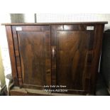 ROSEWOOD CABINET WITH TWO DOORS, 41.5 X 18 X 36 INCHES / LOCATED AT VICTORIA ANTIQUES, WADEBRIDGE,