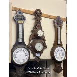 *THREE BAROMETERS / LOCATED AT VICTORIA ANTIQUES, WADEBRIDGE, PL27 7DD