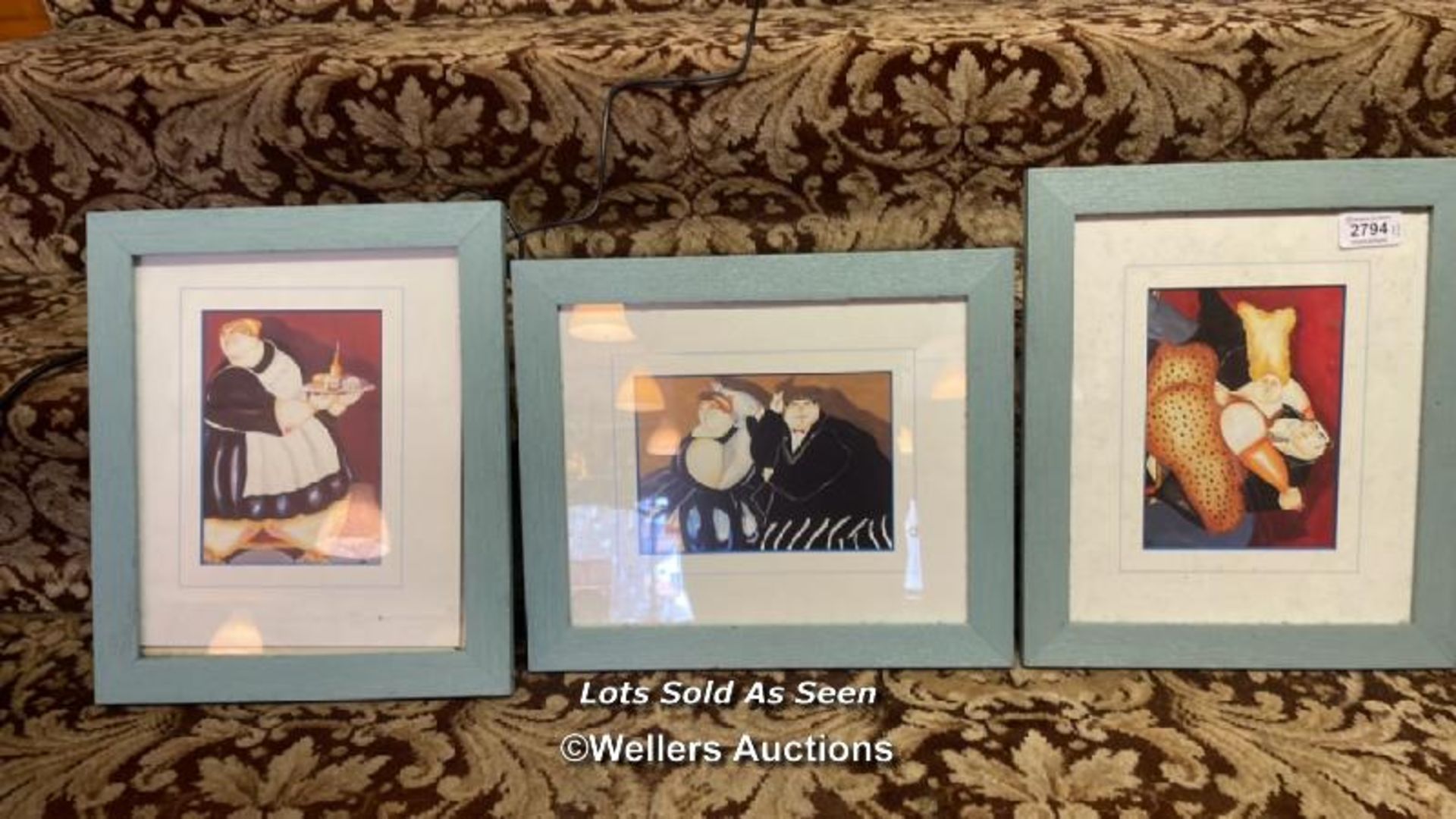 *THREE FRAMED AND GLAZED PRINTS BY JENNIFER GARANT, 12 X 17CM / LOCATED AT VICTORIA ANTIQUES,