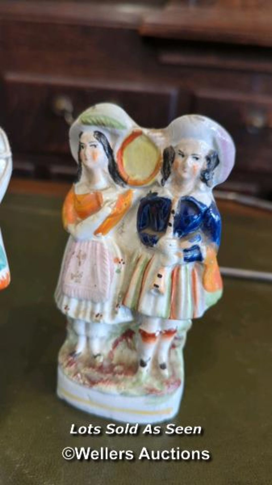 *FIVE STAFFORDSHIRE FLATBACK FIGURES INCLUDING A PAIR / LOCATED AT VICTORIA ANTIQUES, WADEBRIDGE, - Image 6 of 6