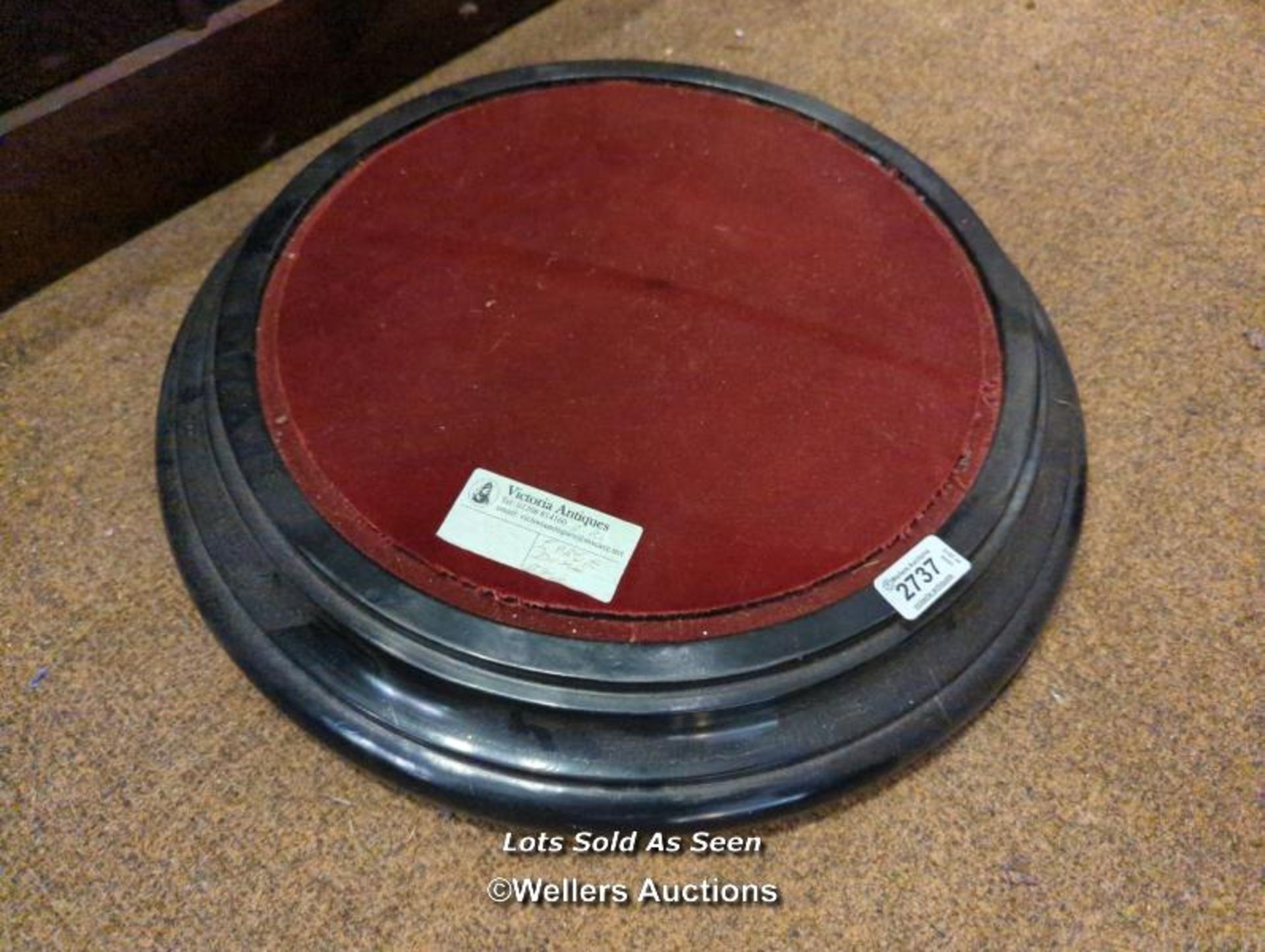 *WOODEN BASE FOR 35CM DIAMETER DOME / LOCATED AT VICTORIA ANTIQUES, WADEBRIDGE, PL27 7DD