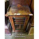 *VICTORIAN INLAID MUSIC CABINET, 58 X 40.5 X 104CM / LOCATED AT VICTORIA ANTIQUES, WADEBRIDGE,