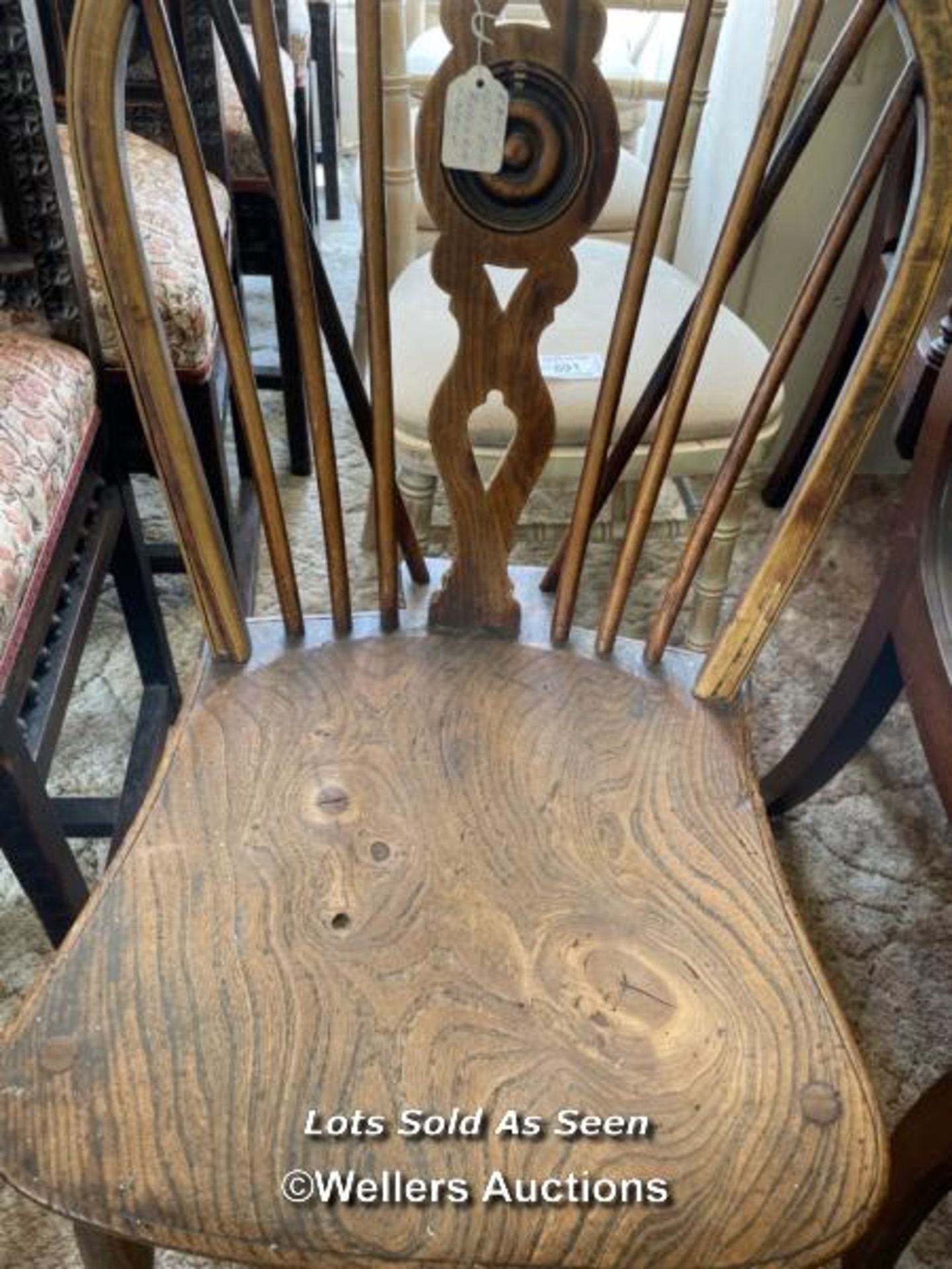 *EARLY 19TH CENTURY ELM CHAIR / LOCATED AT VICTORIA ANTIQUES, WADEBRIDGE, PL27 7DD - Image 2 of 2