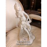 *AUSTRIAN PARIAN FIGURE OF A WOMAN WITH A CHILD, 37CM / LOCATED AT VICTORIA ANTIQUES, WADEBRIDGE,