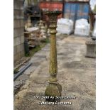 *RECONSTITUTED STONE CANDLESTICK, 126CM (H), TOP: 22CM X 22CM, BASE: 23CM X 23CM / COLLECTION