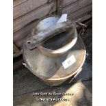 *LARGE GALVANISED MILK CHURN, 64CM (H) / COLLECTION LOCATION: WELLERS AUCTIONS (GU1 4SJ)