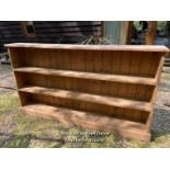 PINE BOOK CASE, 86CM (H) X 153CM (W) X 20.5CM (D) / COLLECTION LOCATION: WOKING (GU24), FULL ADDRESS