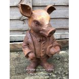 *CAST IRON MR. PIG, 44CM (H) / COLLECTION LOCATION: WELLERS AUCTIONS (GU1 4SJ)