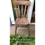 ELM DINING CHAIR, 88CM (H) / COLLECTION LOCATION: WEST BYFLEET (KT14), FULL ADDRESS AND VENDOR