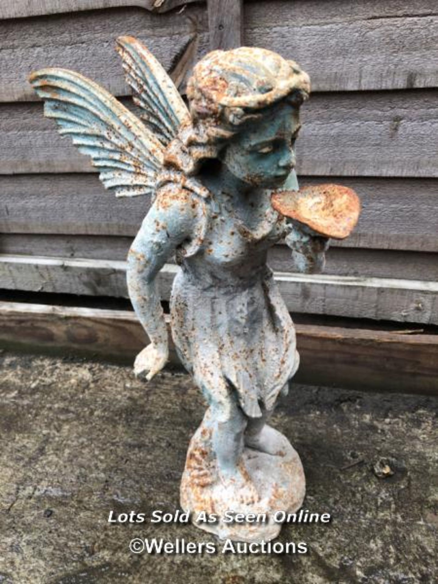 *CAST IRON FAIRY, 52CM (H) / COLLECTION LOCATION: WELLERS AUCTIONS (GU1 4SJ)