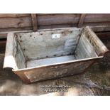 *GALVANISED RECTANGULAR PLANTER, 30CM (H) X 60CM (L) X 30CM (D) / COLLECTION LOCATION: WELLERS