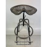 *TRACTOR STOOL, 81CM (H) / COLLECTION LOCATION: WELLERS AUCTIONS (GU1 4SJ)