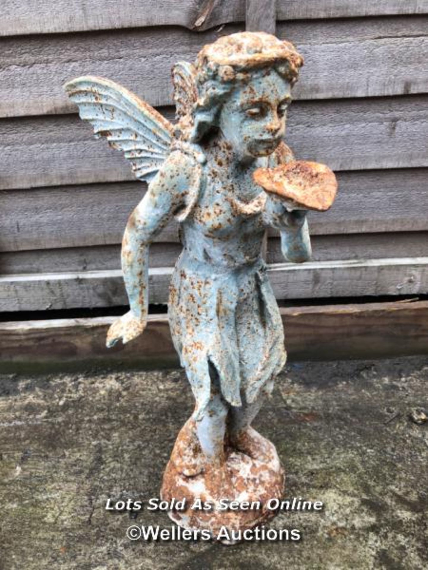 *CAST IRON FAIRY, 52CM (H) / COLLECTION LOCATION: WELLERS AUCTIONS (GU1 4SJ)