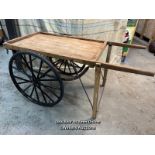 *TRADERS 2 WHEEL BARROW, BED 100CM (L) X 65CM (H), WHEELS 68CM (DIA) / COLLECTION LOCATION: