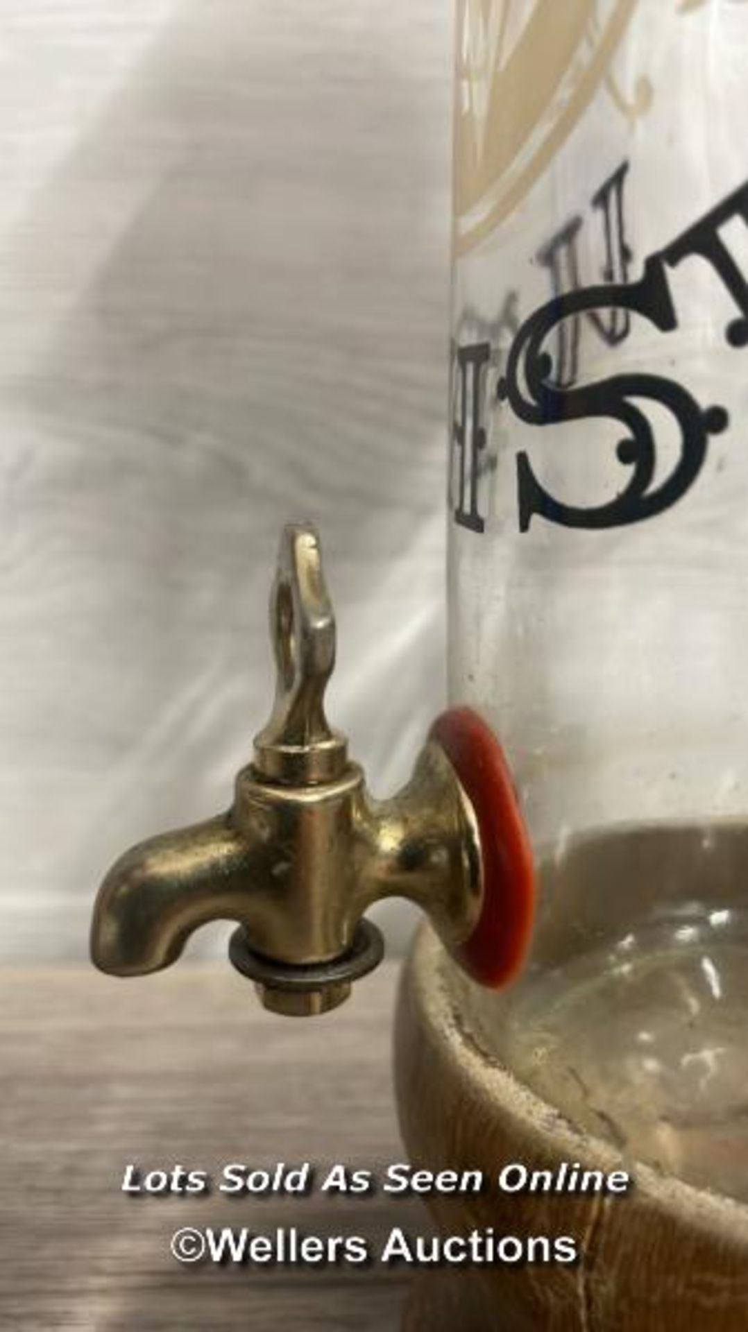 OLD WHISKEY DECANTER WITH TAP - Image 2 of 3