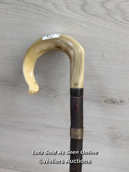 *PURDEY BLACKTHORN HORN & SILVER SHEPHERD'S CROOK WALKING STICK £1,000 NEW - Image 2 of 6