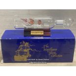 Mayflower glass ship in a bottle "Santamari" boxed