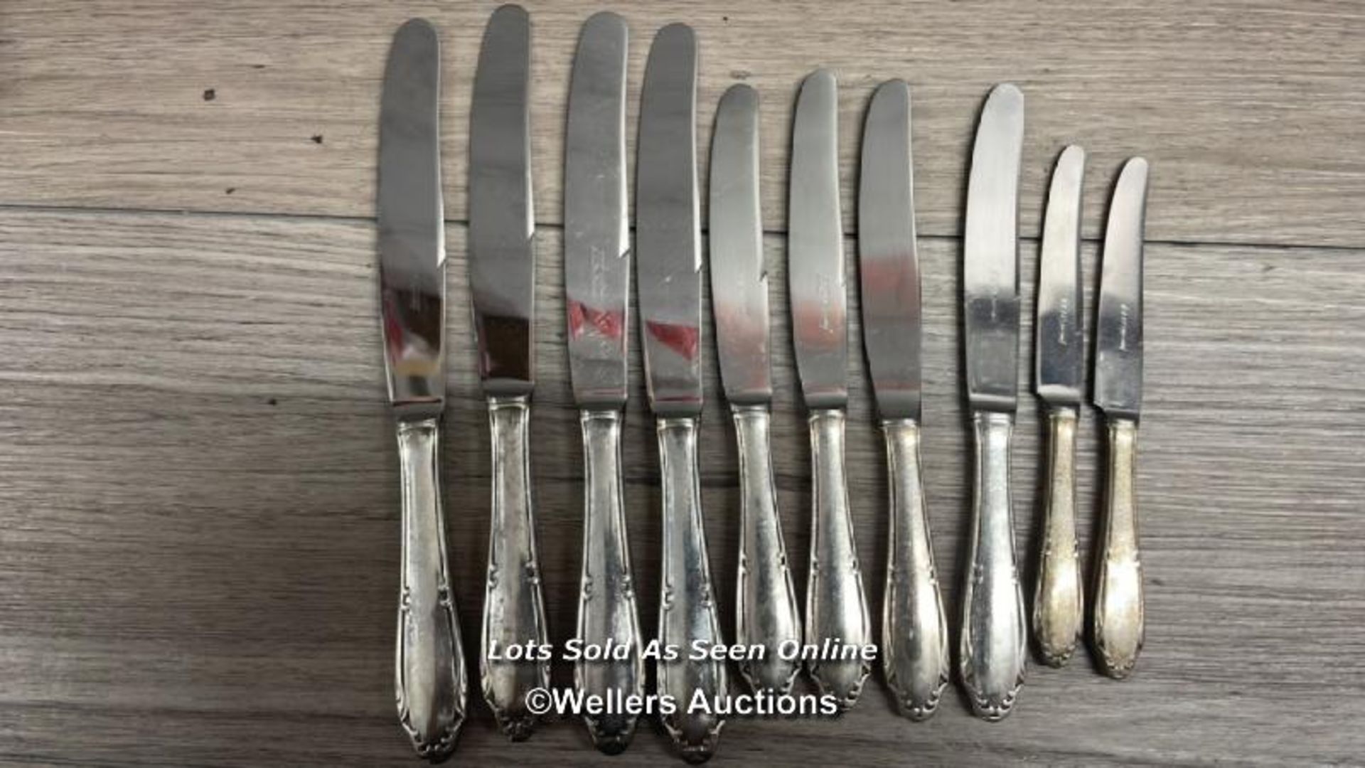 ASSORTED CONTINTENTAL & STERLING SILVER AND SILVER PLATE CUTLERY, PRE - WAR, TOTAL WEIGHT 65 TROY OZ - Image 12 of 27