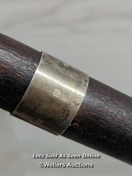 *PURDEY BLACKTHORN HORN & SILVER SHEPHERD'S CROOK WALKING STICK £1,000 NEW - Image 5 of 6