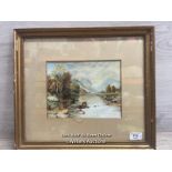 ORIGINAL WATERCOLOUR LANDSCAPE SIGNED F. DAVIES 1914, 23.5 X 18CM