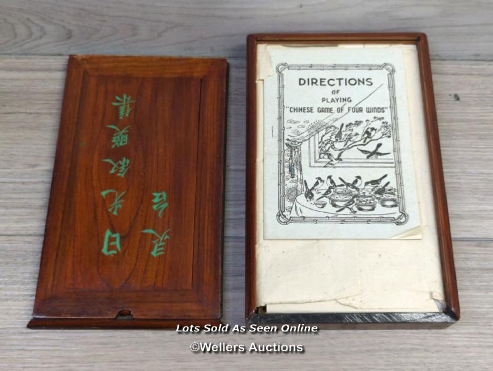 *LOVELY ANTIQUE/VINTAGE CHINESE MAH JONG SET, BAMBOO AND BONE EXCELLENT CONDITION