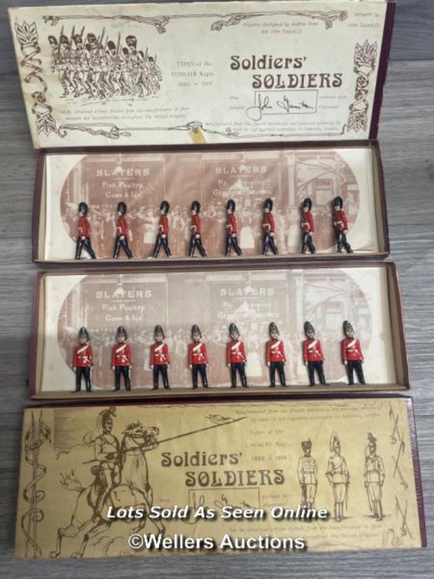 TWO BOXED SETS OF MODEL SOLDIERS DESIGNED BY ANDREW ROSE & JOHN TUNSTILL, FUSILIER REGTS. 1880 -