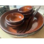 WOODEN SALAD BOWL SET FROM TRINIDAD